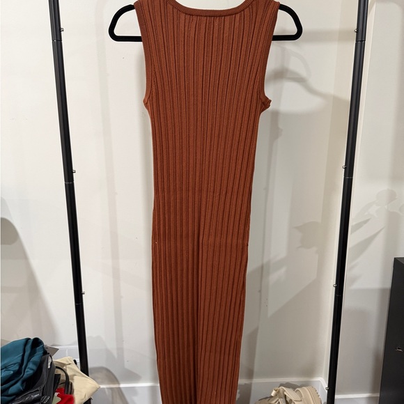 Joe Fresh Ribbed Knit Midi Dress - Rust - Picture 2 of 2
